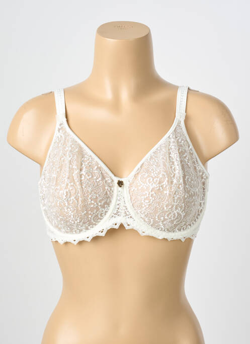 Soutien-gorge effet matière satinée haut soutien-gorge emboitant beige EMPREINTE femme