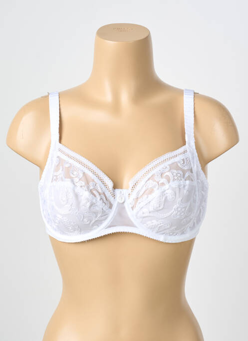 Soutien-gorge effet matière satinée haut soutien-gorge emboitant blanc EMPREINTE femme