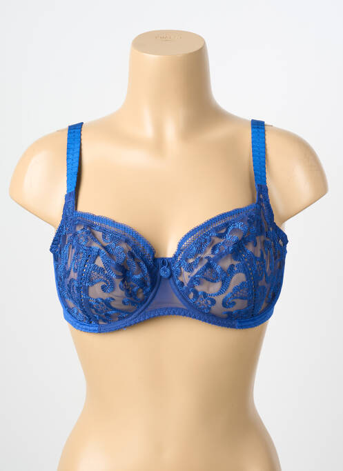 Soutien-gorge légère et transparente haut soutien-gorge emboitant bleu EMPREINTE femme