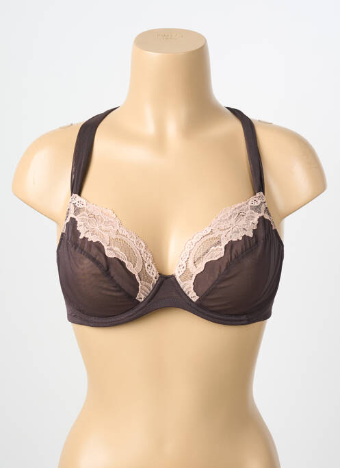 Soutien-gorge bretelle multi position haut soutien-gorge emboitant marron ANDRES SARDA femme