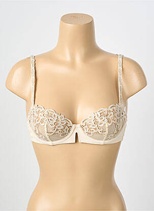 Soutien-gorge effet matière satinée haut soutien-gorge emboitant beige SIMONE PERELE femme