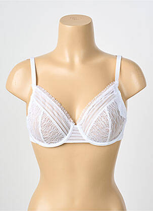 Soutien-gorge effet matière satinée haut soutien-gorge emboitant blanc SIMONE PERELE femme