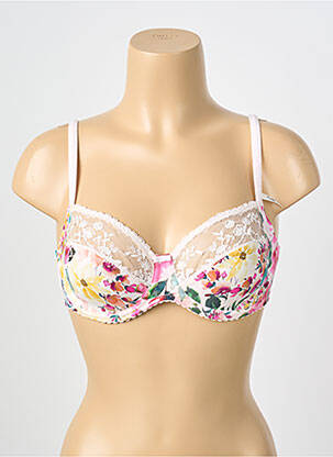 Soutien-gorge broderie haut soutien-gorge emboitant rose CONTURELLE femme