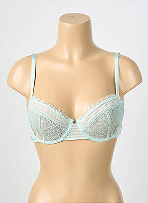 Soutien-gorge effet matière satinée haut soutien-gorge emboitant vert SIMONE PERELE femme