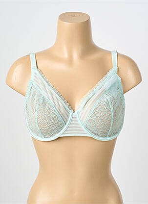 Soutien-gorge effet matière satinée haut soutien-gorge emboitant vert SIMONE PERELE femme