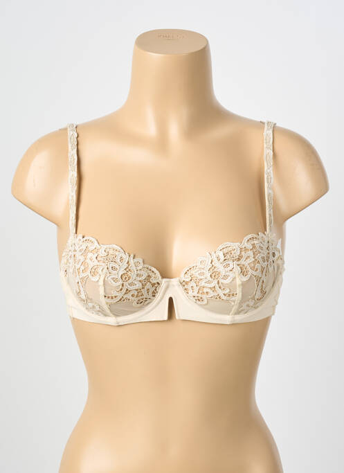 Soutien-gorge effet matière satinée haut soutien-gorge emboitant beige SIMONE PERELE femme