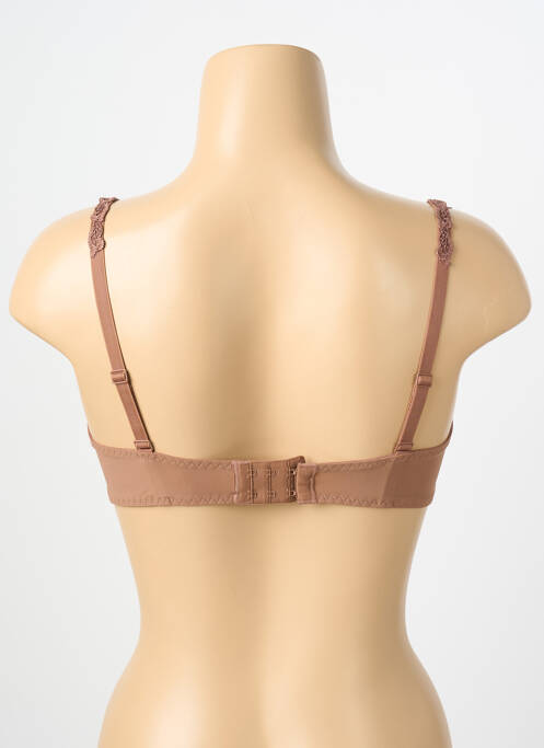 Soutien-gorge effet matière satinée haut soutien-gorge emboitant marron SIMONE PERELE femme