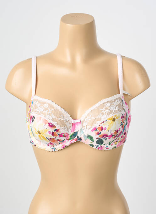 Soutien-gorge broderie haut soutien-gorge emboitant rose CONTURELLE femme