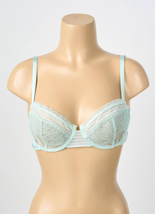 Soutien-gorge effet matière satinée haut soutien-gorge emboitant vert SIMONE PERELE femme