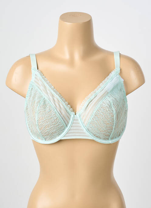 Soutien-gorge effet matière satinée haut soutien-gorge emboitant vert SIMONE PERELE femme
