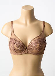 Soutien-gorge broderie haut soutien-gorge emboitant marron SIMONE PERELE femme