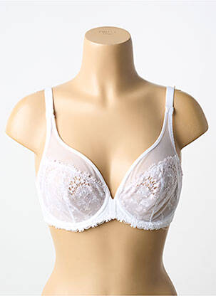 Soutien-gorge broderie haut soutien-gorge emboitant blanc SIMONE PERELE femme