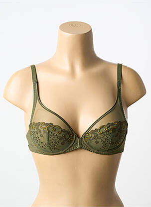 Soutien-gorge broderie haut soutien-gorge emboitant vert SIMONE PERELE femme