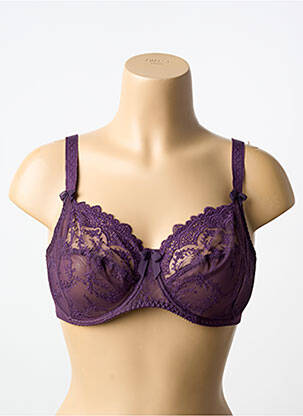 Soutien-gorge légère et transparente haut soutien-gorge emboitant violet EMPREINTE femme