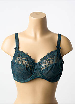 Soutien-gorge broderie haut soutien-gorge emboitant vert EMPREINTE femme
