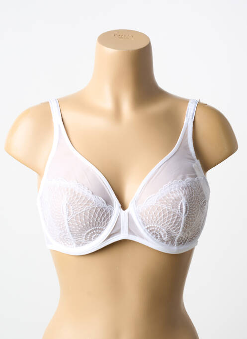 Soutien-gorge légère et transparente haut soutien-gorge emboitant blanc SIMONE PERELE femme