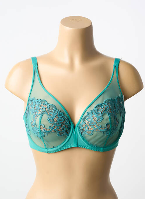 Soutien-gorge broderie haut soutien-gorge emboitant bleu SIMONE PERELE femme