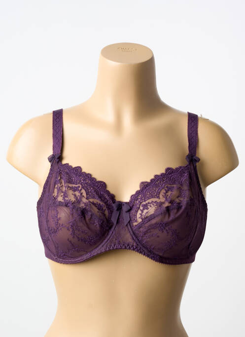 Soutien-gorge légère et transparente haut soutien-gorge emboitant violet EMPREINTE femme