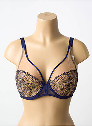 Soutien-gorge légère et transparente haut soutien-gorge emboitant bleu SIMONE PERELE femme