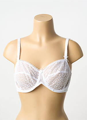 Soutien-gorge légère et transparente haut soutien-gorge emboitant blanc EMPREINTE femme