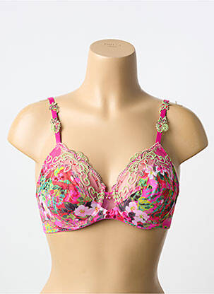 Soutien-gorge broderie haut soutien-gorge emboitant rose LISE CHARMEL femme