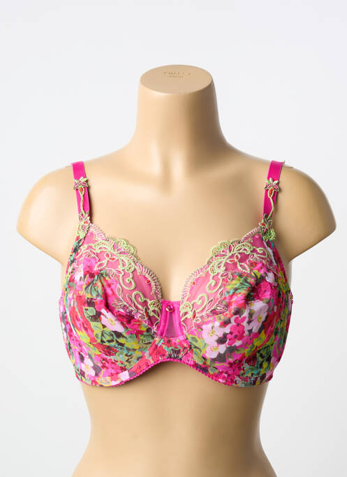 Soutien-gorge légère et transparente haut soutien-gorge emboitant rose LISE CHARMEL femme