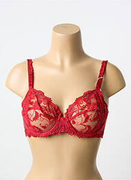 Soutien-gorge légère et transparente haut soutien-gorge emboitant rouge LISE CHARMEL femme
