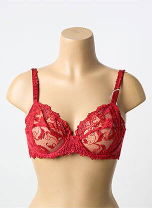 Soutien-gorge légère et transparente haut soutien-gorge emboitant rouge LISE CHARMEL femme