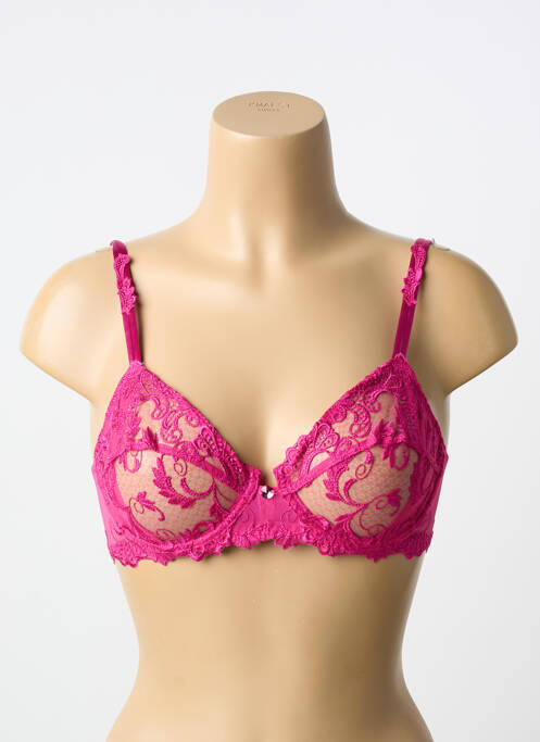 Soutien-gorge légère et transparente haut soutien-gorge emboitant rose LISE CHARMEL femme