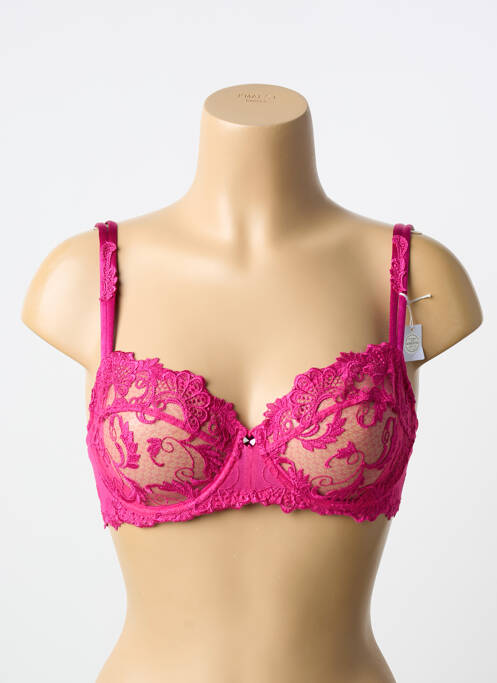 Soutien-gorge légère et transparente haut soutien-gorge emboitant rose LISE CHARMEL femme