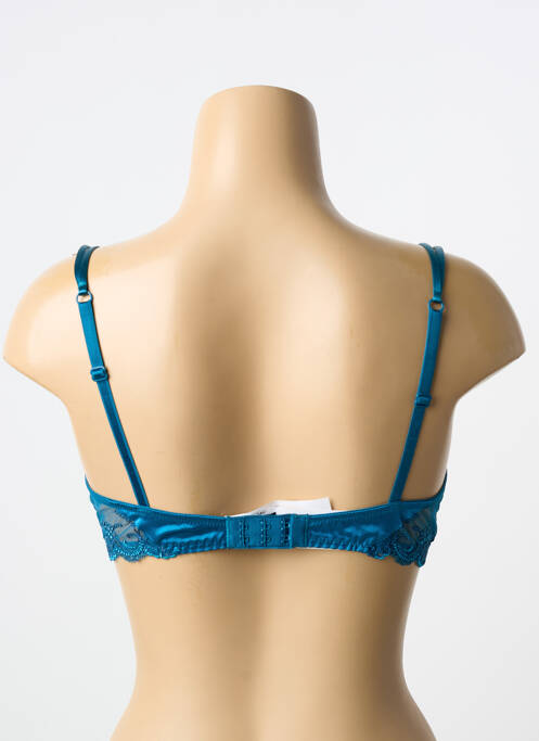 Soutien-gorge effet matière satinée haut soutien-gorge balconnet bleu LISE CHARMEL femme