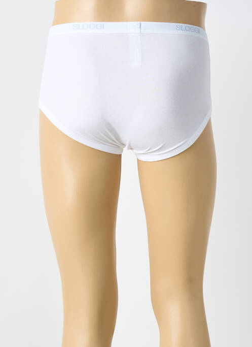 Slip tissage jersey blanc SLOGGI homme
