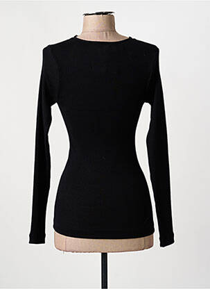 Top coupe cintrée manches longues noir FRALY femme
