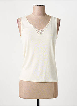 Top coupe cintrée sans manche beige ARMOR LUX femme