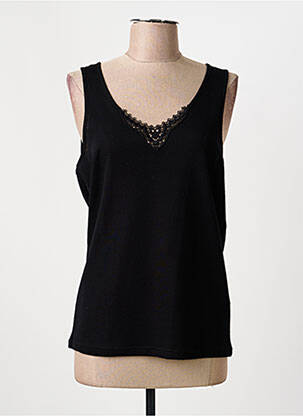 Top coupe cintrée sans manche noir ARMOR LUX femme