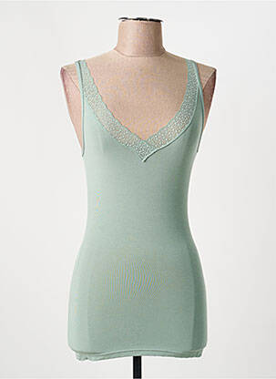 Top coupe cintrée fines bretelles vert TRIUMPH femme