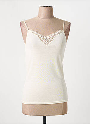 Top col carré fines bretelles beige ARMOR LUX femme