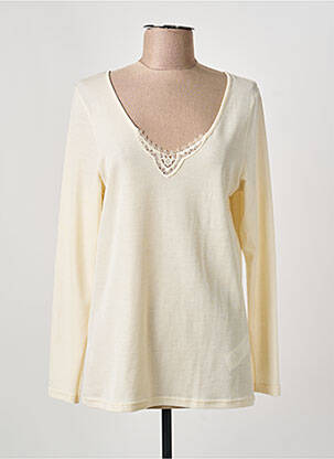 Top coupe cintrée manches longues beige ARMOR LUX femme