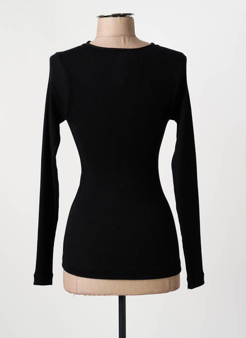 Top coupe cintrée manches longues noir FRALY femme