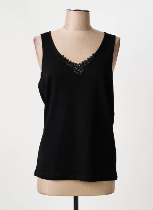 Top coupe cintrée sans manche noir ARMOR LUX femme