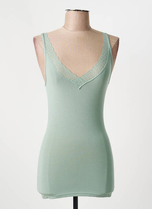 Top coupe cintrée fines bretelles vert TRIUMPH femme