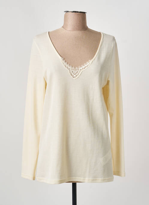 Top coupe cintrée manches longues beige ARMOR LUX femme