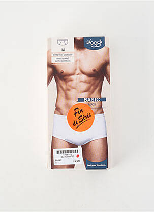 Slip tissage jersey blanc SLOGGI homme