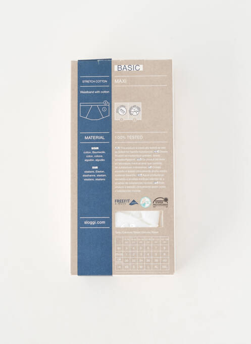 Slip tissage jersey blanc SLOGGI homme