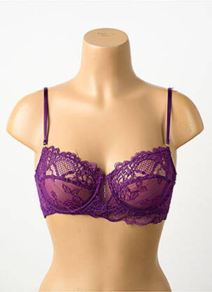 Soutien-gorge légère et transparente haut soutien-gorge emboitant violet LISE CHARMEL femme