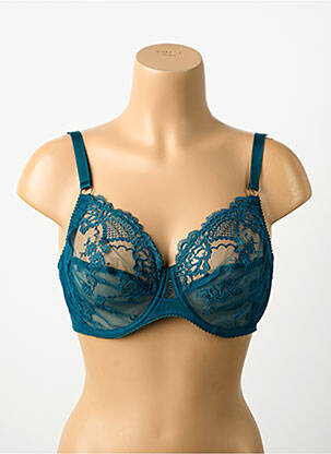 Soutien-gorge effet matière satinée haut soutien-gorge emboitant vert LISE CHARMEL femme