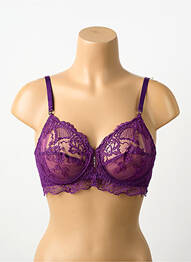 Soutien-gorge effet matière satinée haut soutien-gorge emboitant violet LISE CHARMEL femme