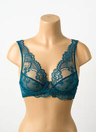 Soutien-gorge effet matière satinée haut soutien-gorge emboitant vert LISE CHARMEL femme