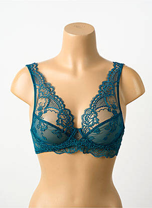 Soutien-gorge effet matière satinée haut soutien-gorge emboitant vert LISE CHARMEL femme