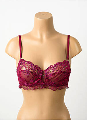 Soutien-gorge effet matière satinée haut soutien-gorge emboitant rose LISE CHARMEL femme